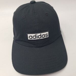 Women Adidas Hat Adjustable (Fits Small) Black White Aeroready Cotton Casual